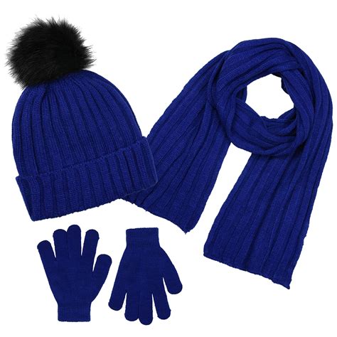 Polarwear Boys Hatscarf And Glove Set Kids Cold Weather Winter