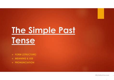 Past Simple Ppt English Esl Powerpoints For Distance Learning And