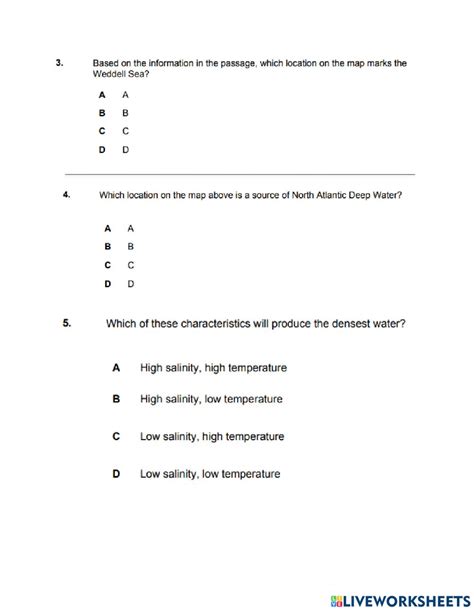 Feb 9 Ocean Conveyer Belt Reading Worksheet