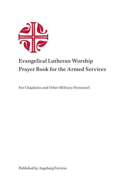 Evangelical Lutheran Worship Prayer Book For The Armed Services