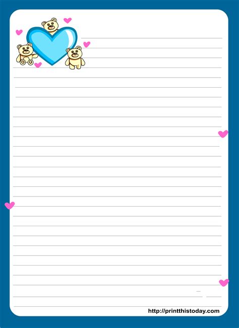 Miss You Love Letter Pad Stationery Letter Stationery Free Printable