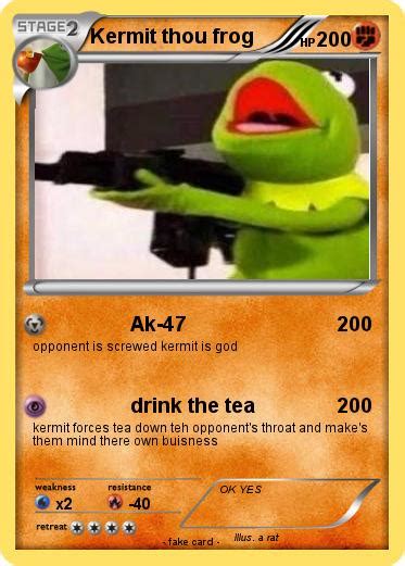 Pokémon Kermit Thou Frog Ak 47 My Pokemon Card