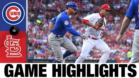 Cubs Vs Cardinals Game 2 Highlights 8422 Mlb Highlights Youtube