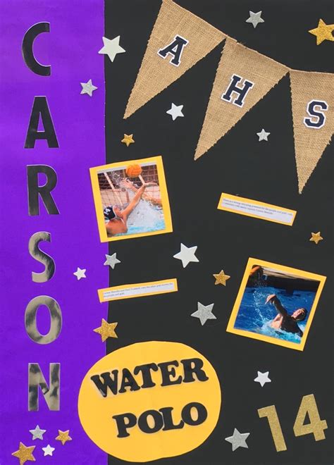 Senior Night Poster For Water Polo Player Senior Night Posters