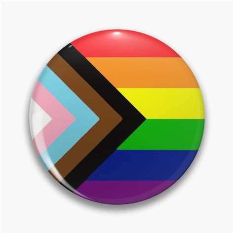 Progress Pride Badge Lapel Pin Lgbtqia Lgbtq Gay Trans Bi Minorities