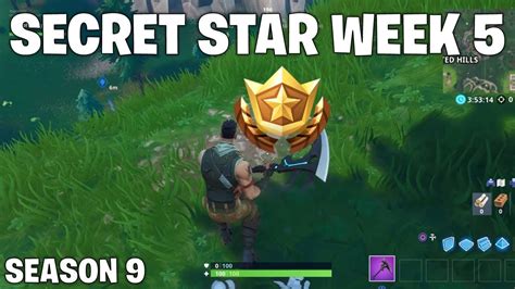 Secret Star Week 5 Location Fortnite Season 9 Youtube