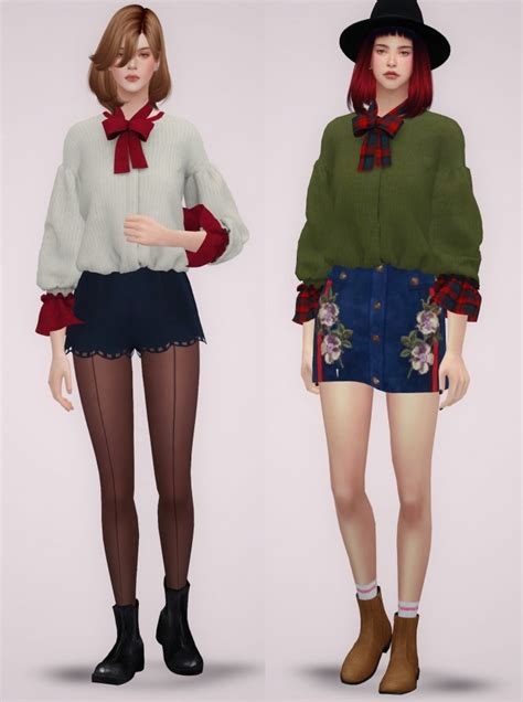 Puff Sleeve Cardigan At By2ol Sims 4 Updates