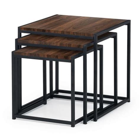 Tribeca Set Of 3 Nesting Tables In Walnut Furniture In Fashion