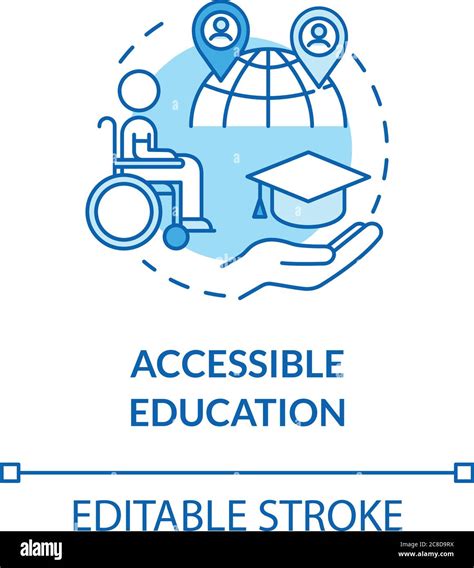 Accessible Education Concept Icon Students With Special Needs