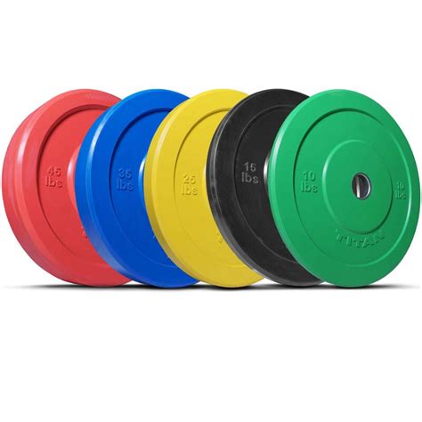 260 Lb Set Color Olympic Rubber Bumper Plates