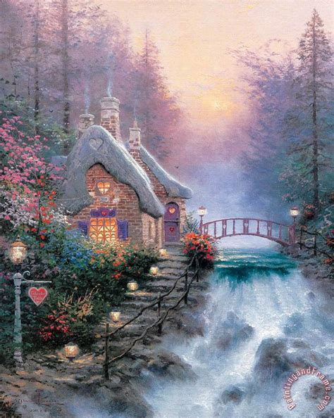 Thomas Kinkade Sweetheart Cottage Ii Painting Sweetheart Cottage Ii