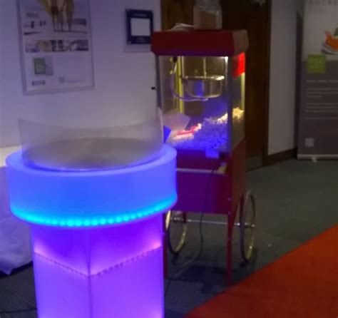 Candy Floss And Popcorn Cart At A Wedding Reception In Southampton