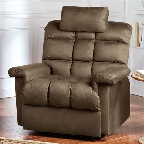 Pillowtop Recliner With Square Tufted Back Plus Size Chairs