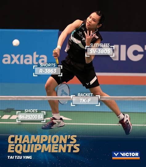 Also find out shoes, rackets & strings of other players. Four in a row for the queen, Tai Tzu Ying - VICTOR ...