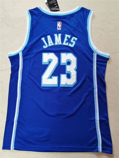 With james already raving about the uniform, it would be nice to see the lakers officially announcing it as one of their alternate jerseys this season. Men 23 Lebron James Jersey Blue Los Angeles Lakers ...
