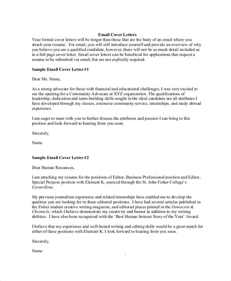 sample cover letter format  examples   word
