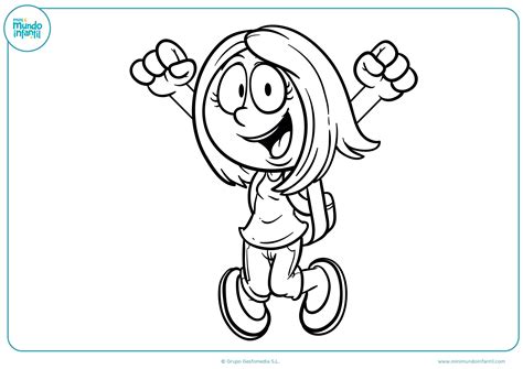 Colorear Dibujo Niña Estudiando - Noboru Wallpaper