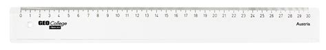The distance between any two numbered lines is 1 cm. GEOCollege Lineal, 30 cm, transparent - Geosaver günstiger ...