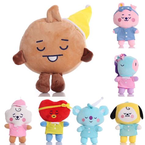 Toy Bt21 Plush Stuffed Doll Tata Mang Chimmy Rj Koya Cooky Shooky Kpop