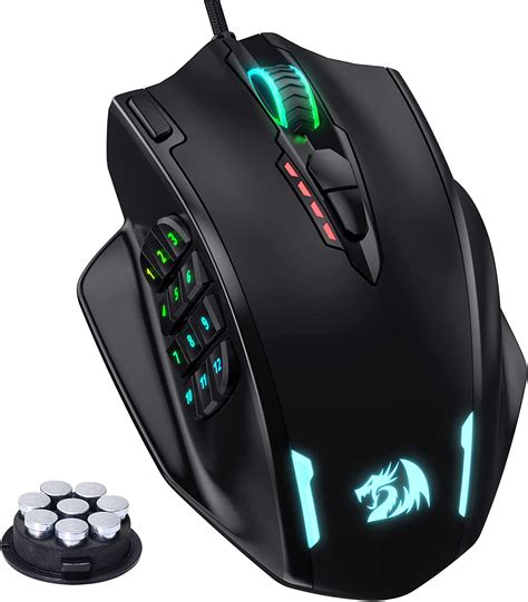 Redragon M908 Impact Rgb Gaming Mouse 12400 Dpi Wired Laser Mmo Mouse