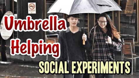 Umbrella Helping Social Experiments Youtube