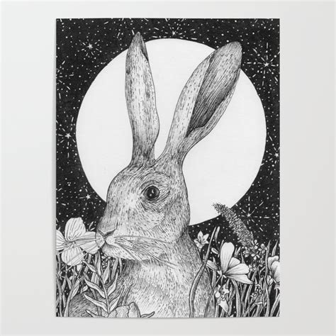 The Hare And The Moon Poster By Ecmazur Society6