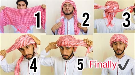 How To Wear Dubai Style Headscarf Shemagh Ghotra Full Tutorial