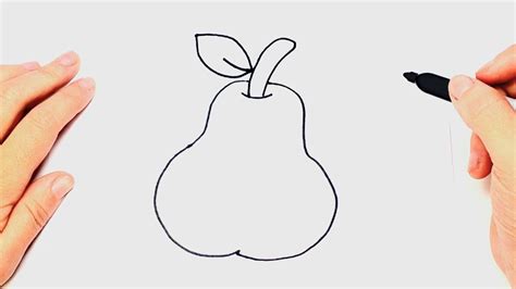 Cómo Dibujar Un Pera Paso A Paso Dibujo Fácil De Pera Y Frutas