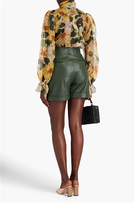 Dolce Gabbana Pussy Bow Floral Print Silk Organza Blouse The Outnet