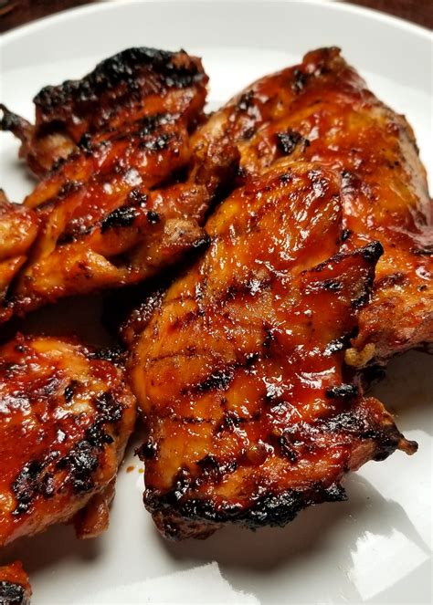 Grilled Spicy Bbq Chicken Thighs Recipe Bbq Chicken Thighs Bbq