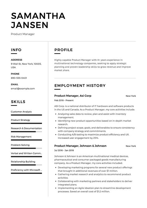 Work experience on a resume: How To Write the "About Me" Section of Your Resume ...