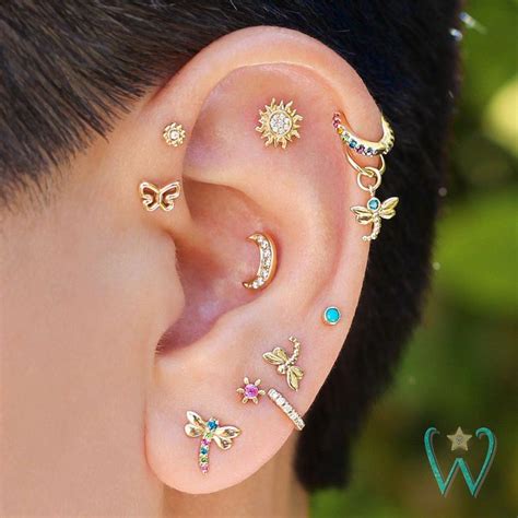 Butterfly Threadless End Butterfly Jewelry Cartilage Earring Helix