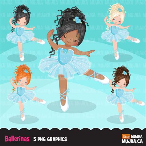 Ballerina Clipart Blue Little Girl Ballerinas With Blue Tutu Graphics