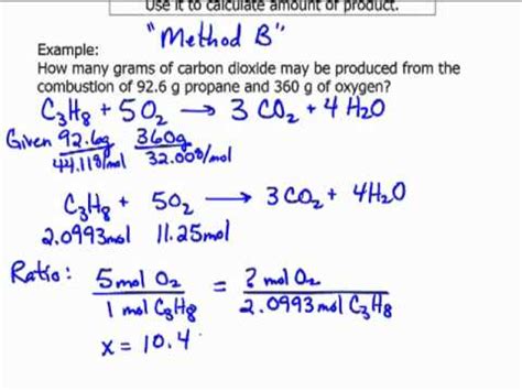 To figure out percentage yield you need to know the correct ratio of Limiting Reactant grams (Method B) - YouTube
