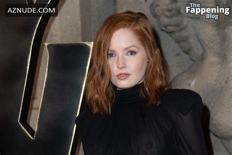 Ellie Bamber Sexy Shows Off Her Hot Tits At The Saint Laurent Womenswear Fashion Show In Paris