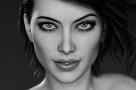 black and white face model woman coolwallpapers me