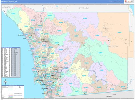 San Diego County Political Map United States Map