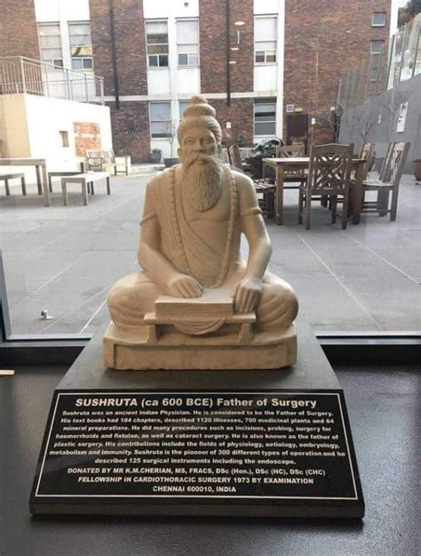 A Statue Dedicated To The Ancient Indian Physician Surgeon Sushruta
