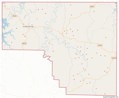 Map Of Carroll County Arkansas Địa Ốc Thông Thái
