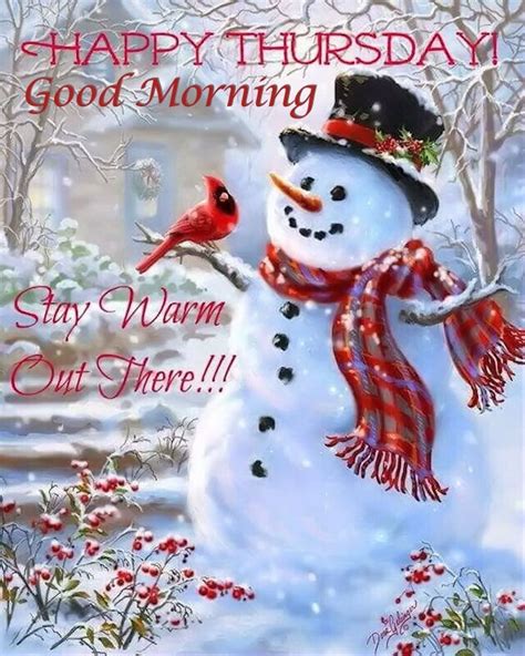 Winter Snowman Good Morning Thursday Quote Pictures Photos And Images