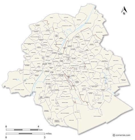 Map Of Brussels Neighborhood Surrounding Area And Suburbs Of Brussels