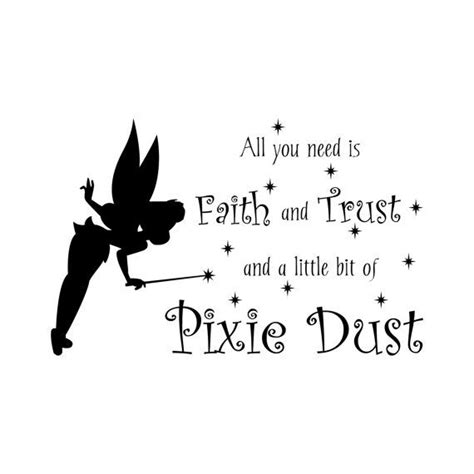 Inspirational Pixie Dust Quote Print Disney Tinkerbell Fairy Baby