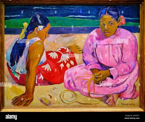 France Paris Orsay Museum Paul Gauguin Femmes De Tahiti Stock Photo