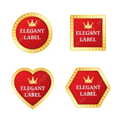 Elegant Badge Vector Hd Png Images Elegant Red Badge Label Collection