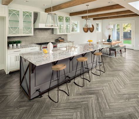 Get inspired with our curated ideas for wall & floor tile and find the perfect item for every room in your home. Stone-Look Herringbone Kitchen Floor Tile | Why Tile