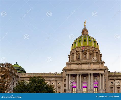 The Pennsylvania State Capitol Building In Harrisburg Pa Stock Image