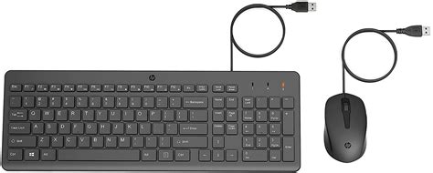 Hp 150 Wired Mouse And Keyboard Black Usb A Full Size 12 Enhanced F