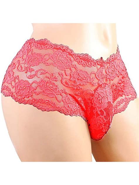 Flagship Stores Us Mens Sexy Lace Lingerie Thongs G String Sissy Pouch