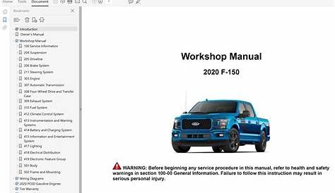 2020 ford f 150 owners manual
