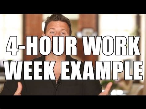 He spent years testing various entrepreneurial ventures, and working regular the 4 hour workweek is in the freaking water supply. Is The 4 Hour Work Week a Myth? Daily Routine Example of ...